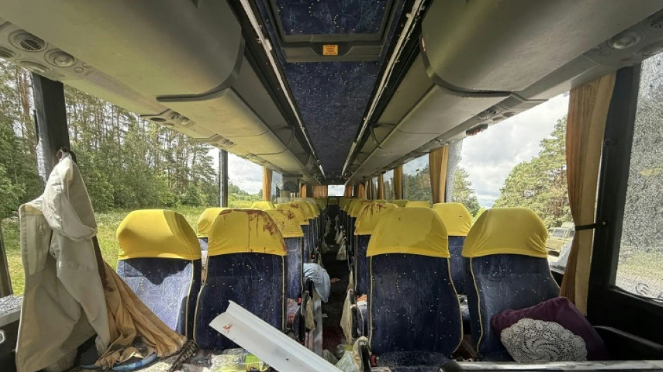 Russia says Ukraine drone hit bus carrying Belarusian children
