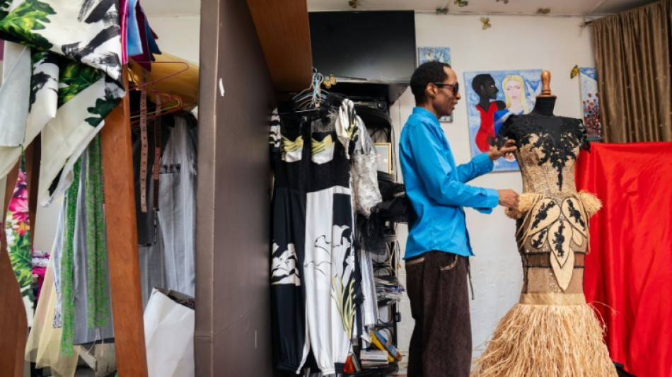 Gabon fashion designer brings traditional raffia to Paris runways