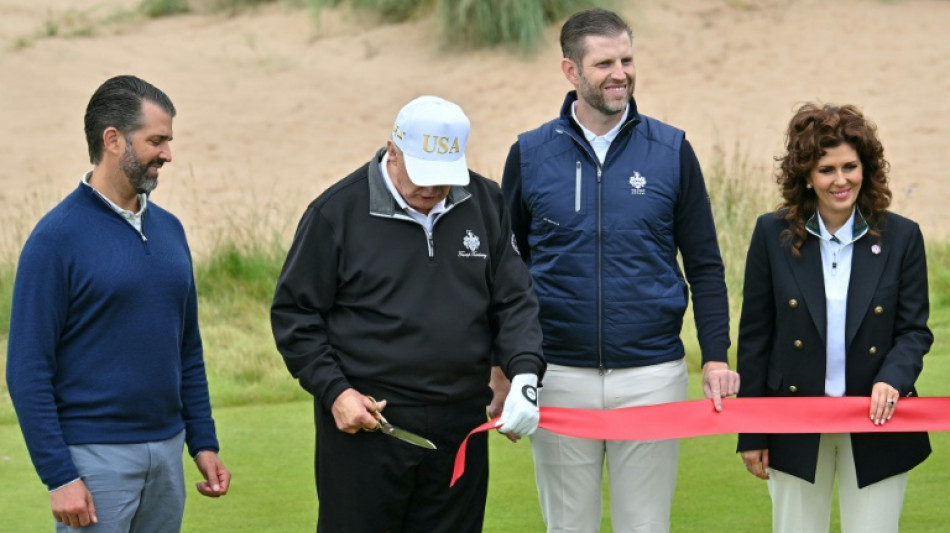 Trump opens Scottish golf course and vows 'peaceful world'
