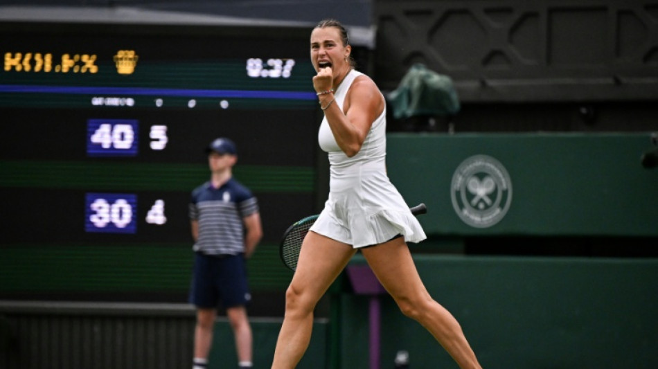 Sabalenka powers into Wimbledon quarter-finals