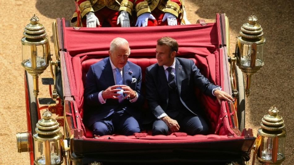 King Charles, Macron stress unity on first day of French president's state visit 